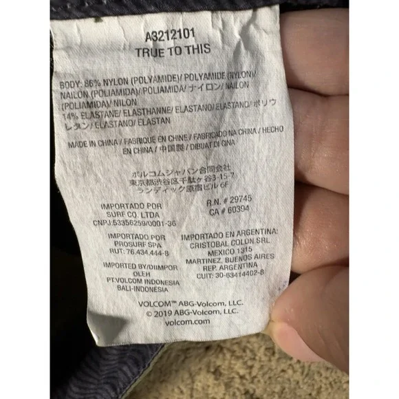 Volcom Frickin Cross Shred Shorts Men 30 Olive Green Hybrid Moisture Wicking - Picture 5 of 11